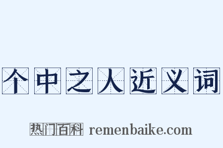 个中之人近义词是什么意思的图片